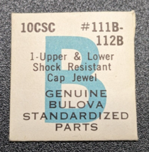 NEW Genuine Bulova Cal. 10CSC Upper &amp; Lower Shock Cap Jewel Part# 111B-112B - $218.74 MXN