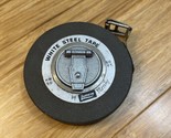 Vintage Lufkin White Steel Tape HW 50 50FT Measuring Tape KG JD - $14.85