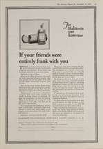 1921 Print Ad Listerine Mouth Wash for Halitosis Lambert Pharmacal St Lo... - $20.68