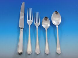 Bead Round by Carrs Sterling Silver Flatware Set Dinner for 12 Service 63 Pieces - $197,624.72 MXN