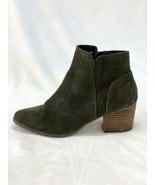 Aldo Suede Ankle Chunky Heel Boots Booties Olive Green size 6.5 - $37.15 CAD