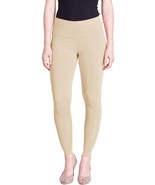 Women Solid Premium Cotton Ankle Length Legging Size L Casual Wear Beige - $15.73