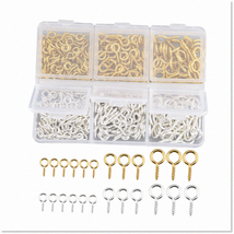 400pcs Mini Metal Screw Pin Pendants - Premium Quality DIY Art &amp; Jewelry Making - £16.81 GBP