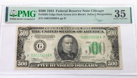 1934 $500 Federal Reserve Note Chicago FR #2201-Gdgs PMG Choice Very Fine VF 35 - $2,079.00
