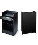 Black Cash Register Stand, Adjustable Shelf, Drawer, 24&quot;W X 38&quot;H X 18&quot;D - $273.47 CAD