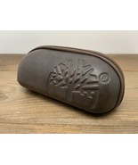 Timberland Sunglass Hard Case Brown Zip Around with Big Logo Excellent