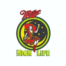 Miller High Life Vintage Type Beer Decal Bumper Sticker - £2.80 GBP+