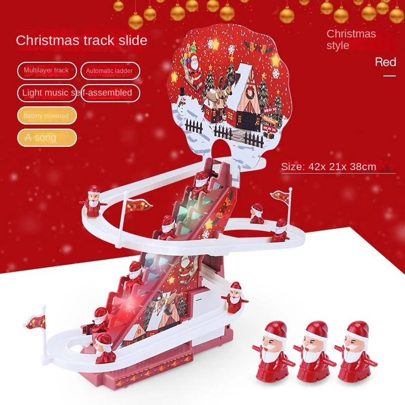 New Santa Claus Climbing Stairs Early Education Electric Track Little Ye... - $20.08+