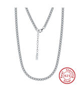 Luxurious Sterling Silver S925 Tennis Necklace &amp; Bracelet 3mm AAAA Zirco... - $35.90+