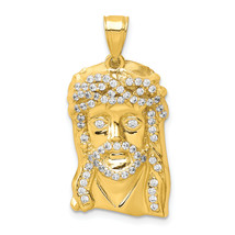 10K CZ Micropave Jesus Face Pendant 10C1457 - $10,681.45 MXN