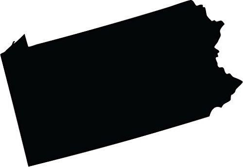 Picniva black Pennsylvania PA map removable Vinyl Wall Decal Home Dicor ... - $3.91