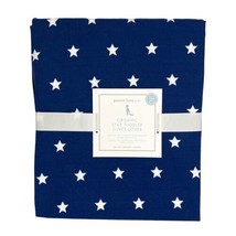 Pottery Barn Kids Organic Star Toddler Reversible Duvet Cover Navy Blue ... - $79.20