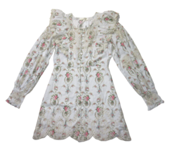 NWT LoveShackFancy Tullia Mini in Vanilla Kisses Floral Cotton Dress 0 $445 - £101.69 GBP