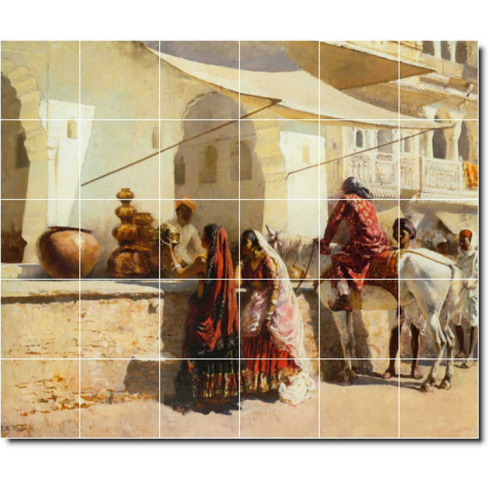 Weeks edwin a street market scene india 1887