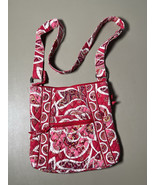 Vera Bradley Rosy Posies Shoulder Bag Hipster Crossbody Purse Pink Red W... - $334.26 MXN