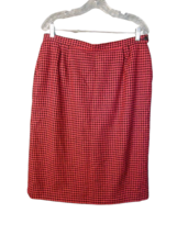 Pendleton Houndstooth Virgin Wool Pencil Skirt USA MADE Women&#39;s 16 Vinta... - £22.25 GBP