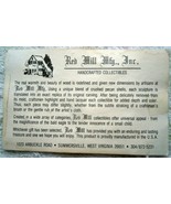 Vintage Red Mill Mfg. Inc Business Card - $37.22 MXN