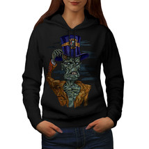 Wellcoda Sir Hat Apocalypse Womens Hoodie, Scary Casual Hooded Sweatshirt - $36.82