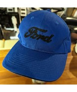 Ford Motor Co Port &amp; Company 100% Cotton Blue Hat Black Logo Adjustable - £12.10 GBP