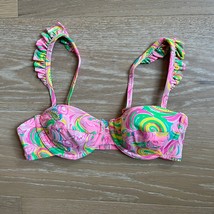 Lilly Pulitzer Flamingo Bikini Top Pink Ruffles XS - $29.99