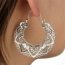 Indian 925 Silver Plated Antique Chand Ring Bali Jhumka jhumki earrings - £14.42 GBP
