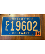 1986 DELAWARE LICENSE PLATE CL 19602 - £10.87 GBP