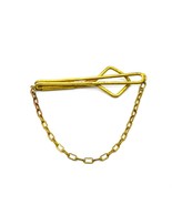 Swank Tie Clip Slide with Chain, Gold Tone Vintage Dapper Style - £25.22 GBP