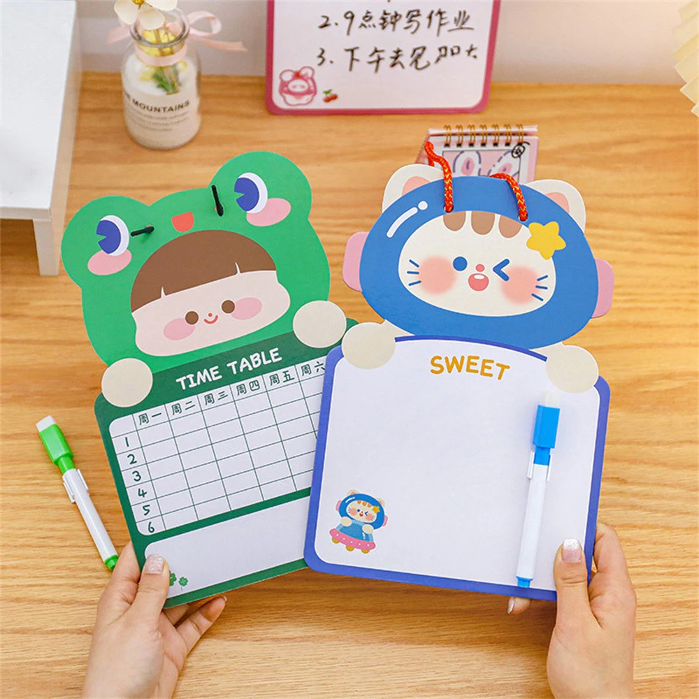 Children&#39;s Double-sided Drawing Board Erasable Message Board Cartoon Writing - £7.25 GBP