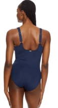 Anne Cole NAVY Square-Neck One-Piece Swimsuit US 14 Adjustable Strapes Padded - £22.41 GBP