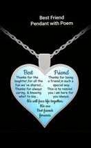 Best Friend Pendant Heart  With Inscription on Stainless Steel Chain NWT - $9.89