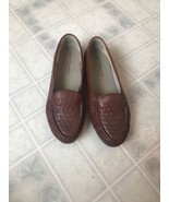 Soft Spots Women’s Brown Leather Slip-On Loafers # 070130 Size 8 WW  - £35.15 GBP