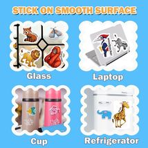 2 Pk. Jelly Reusable Sticker Books for Toddlers Gift Animals Themed Waterproof image 4