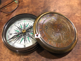 Medieval Epic Stanley London Brass Compass Antique Nautical Gift Marine Collecti - £30.86 GBP