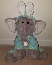 Dan Dee Elephant Easter Bunny Plush Stuffed Toy Ears Blue Chick Pajamas Floppy - £15.53 GBP