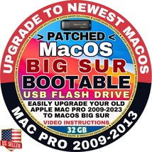 Mac Os Big Sur Bootable Usb Patched For Old Unsupported Apple Mac Pro Models - $19.95