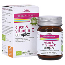 Iron &amp; Vitamin C Complex Organic Tablets 60 pcs - £52.98 GBP