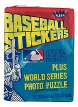 1979 Fleer MLB Baseball 6 Sticker Karte Wachs Packung - £9.91 GBP