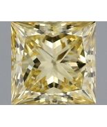 Princess Cut 1.06 Cts Fancy Intense Yellow VS1 IGI Certified CVD Diamond - $542.52 CAD