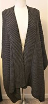 Lauren Vidal Italy Poncho/Cover Up One Size Gray Wool/Alpaca Blend  - £31.43 GBP