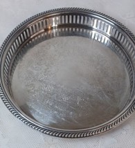 Vintange Silverplated Tray Meneses Orfebres of Madrid Spain Round  - £23.29 GBP