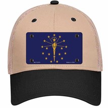 Indiana State Flag Novelty Khaki Mesh License Plate Hat - £23.17 GBP