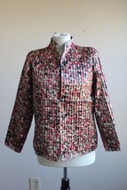 WinterSilks PS Multicolor Mottled Pleated Jacket Top Silk Lining - $24.70
