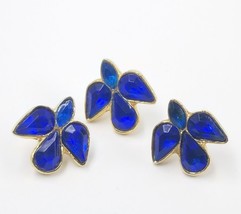 Lot 3 Flying Bluebird Cobalt Blue Bird Dove Swallow Lapel Pins Fashion J... - $9.48