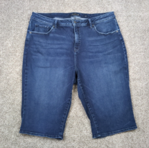 Lucky Brand Shorts Women 22W Blue Ginger Bermuda Denim Jorts Plus Sized - $18.99