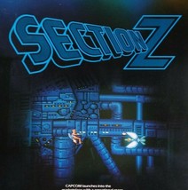 Section Z Arcade Flyer 1985 Original Space Age Video Game Art 8.5&quot; x 11&quot; Retro - £23.25 GBP