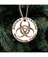 Ornament - Zombie Outbreak Response Crew - Raw Wood 3x3in - $14.69