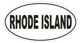 Rhode island Oval Bumper Sticker or Helmet Sticker D2367 State Euro Oval - £1.10 GBP+