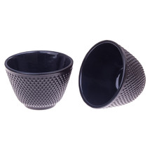 Teaology Cast Iron Fine Hobnail Tea-Cup 120mL 2pcs (Black) - £32.64 GBP