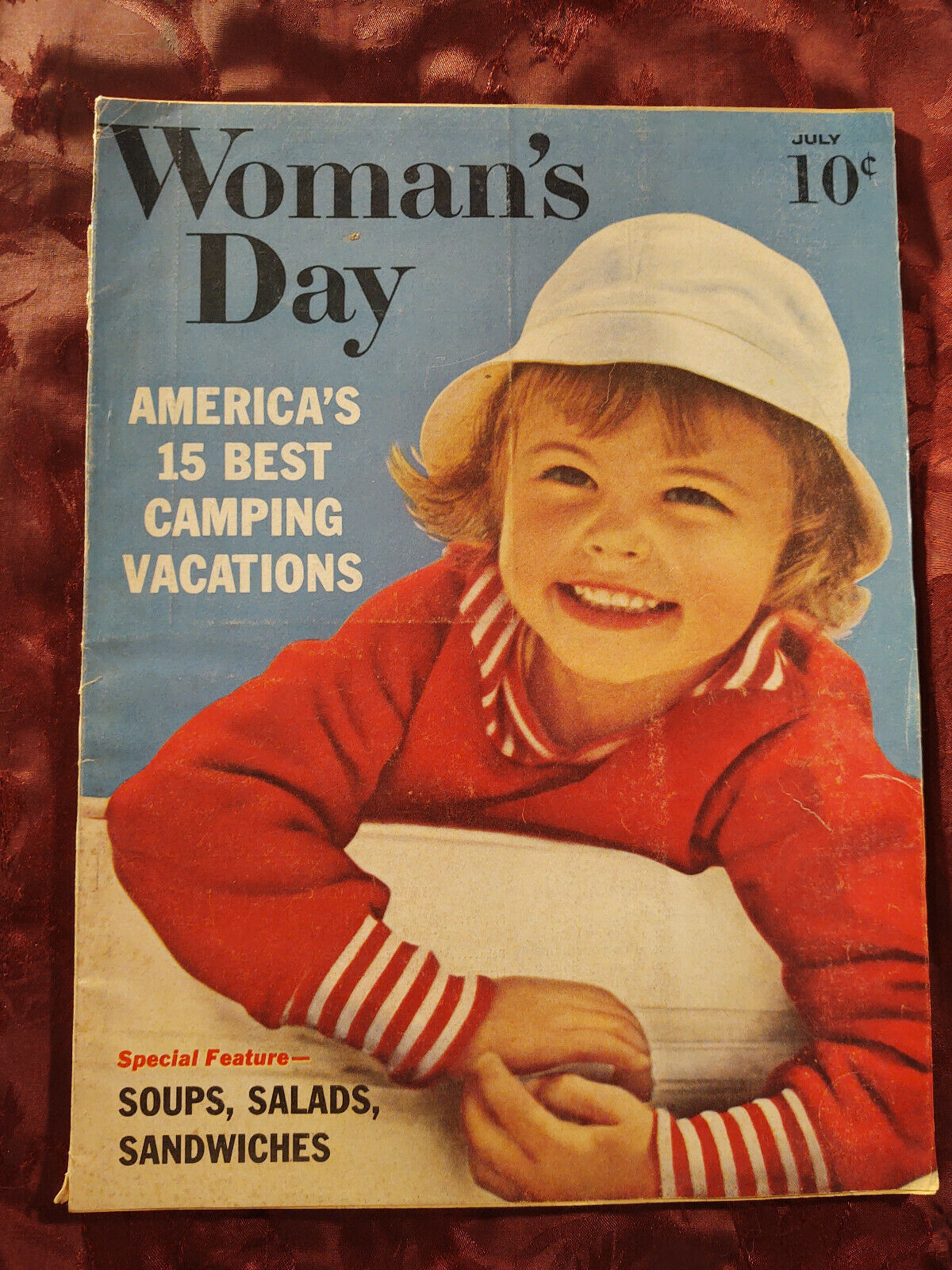 Primary image for WOMANs DAY Magazine July 1959 Camping Kressmann Taylor Roberta Engle Peters
