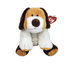 TY PLUFFIES 2002 WHIFFER BROWN + WHITE DOG STUFFED ANIMAL PLUSH TOY SOFT... - £59.81 GBP